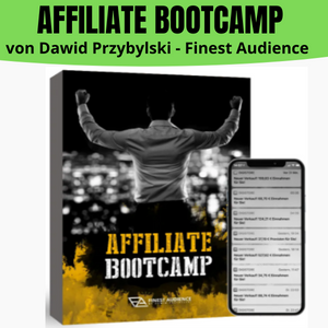 Affiliate Bootcamp von Dawid Przybylski. Umsatz machen ohne eigenes Produkt mit dem Affiliate-Bootcamp