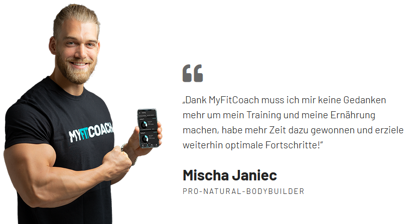 MyFitCoach die KI-Fitness-Coaching App. Optimal Muskeln aufbauen und Fett verbrennen