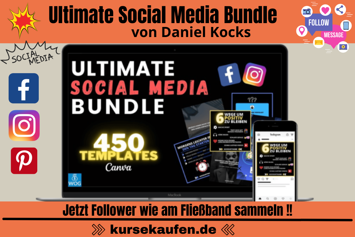Ultimate Social Media Bundle von Daniel Kocks. Erfolgreichen Social Media betreiben