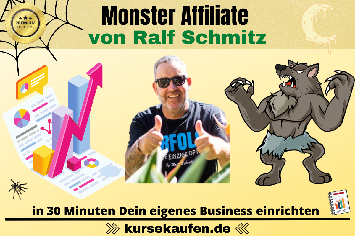 Monster Affiliate von Ralf Schmitz. In 30 Minuten installiert ist Monster Affiliate bei Dir installiert und eingerichtet