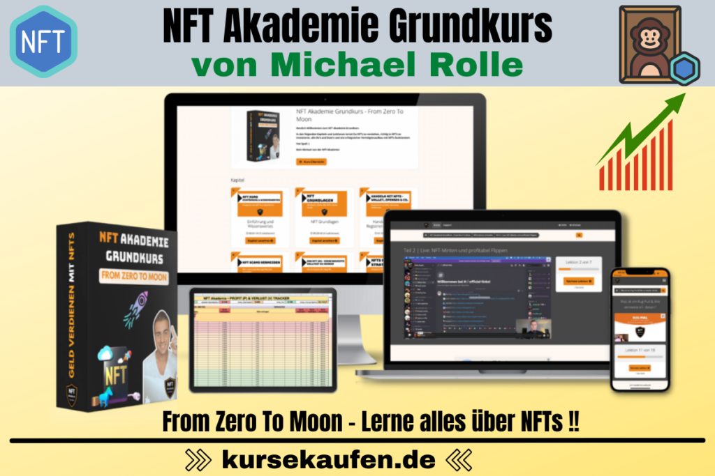 NFT Akademie Grundkurs von Michael Rolle. Einer der ersten deutschsprachigen NFT Kurse