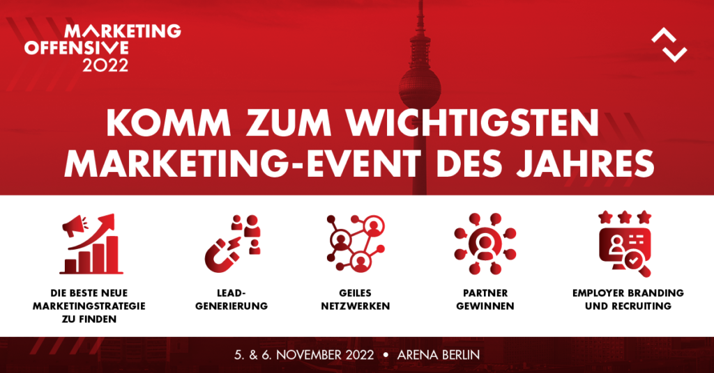Marketing Offensive 2022 in Berlin - Dirk Kreuter. Das wichtigste Marketing-Event in 2022