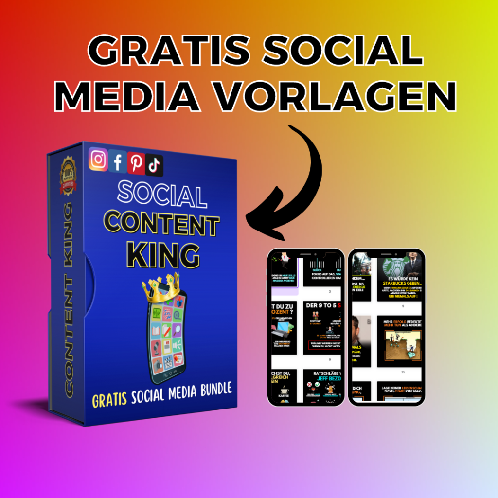 Social Content King von Christian Michael. 70 Ultra starke Social Media Vorlagen. Für alle Social Media Kanäle gedacht!