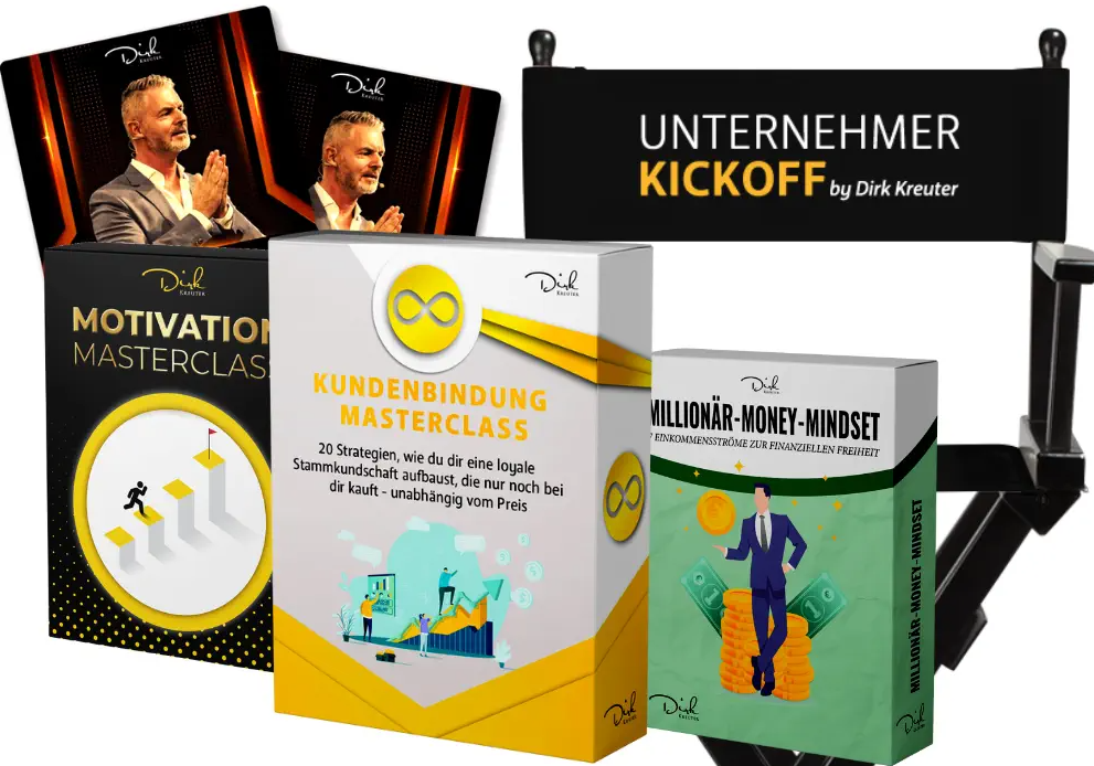 Unternehmer Special Bundle von Dirk Kreuter. Ein Bundle speziell für Unternehmer, die ihren Erfolg vom Zufall befreien möchten!