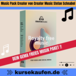 Music Pack Creator von Creator Music Stefan Schnabel. Dein GEMA Freies Musik-Paket mit über 231 Musikstücken. Keine Copyright Strikes mehr für Dein Hobby, Online oder Social Media Marketing