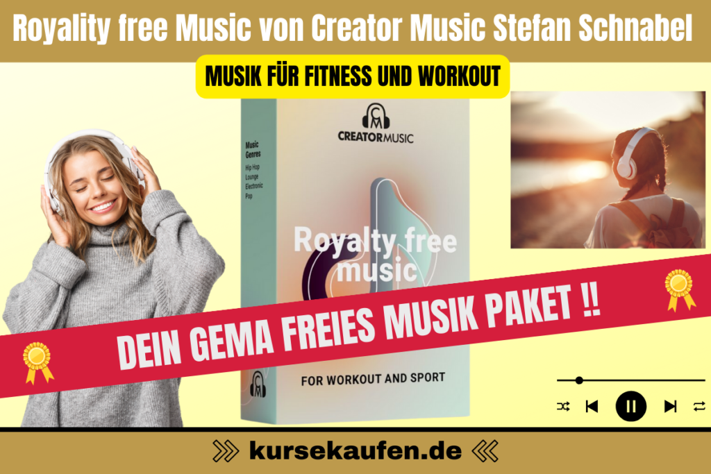 Royality free Music von Creator Music Stefan Schnabel. Dein GEMA Freies Musik-Paket mit über 200 Musikstücken.Keine Copyright Strikes mehr für Dein Hobby, Fitness, Workout und Kursanbieter