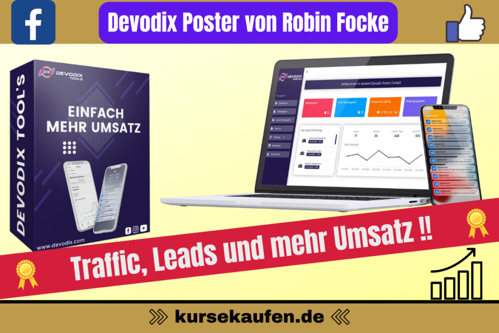 Der Devodix Poster von Robin Focke. Posten automatisch auf Facebook, ohne Angst haben zu müssen, bestraft zu werden