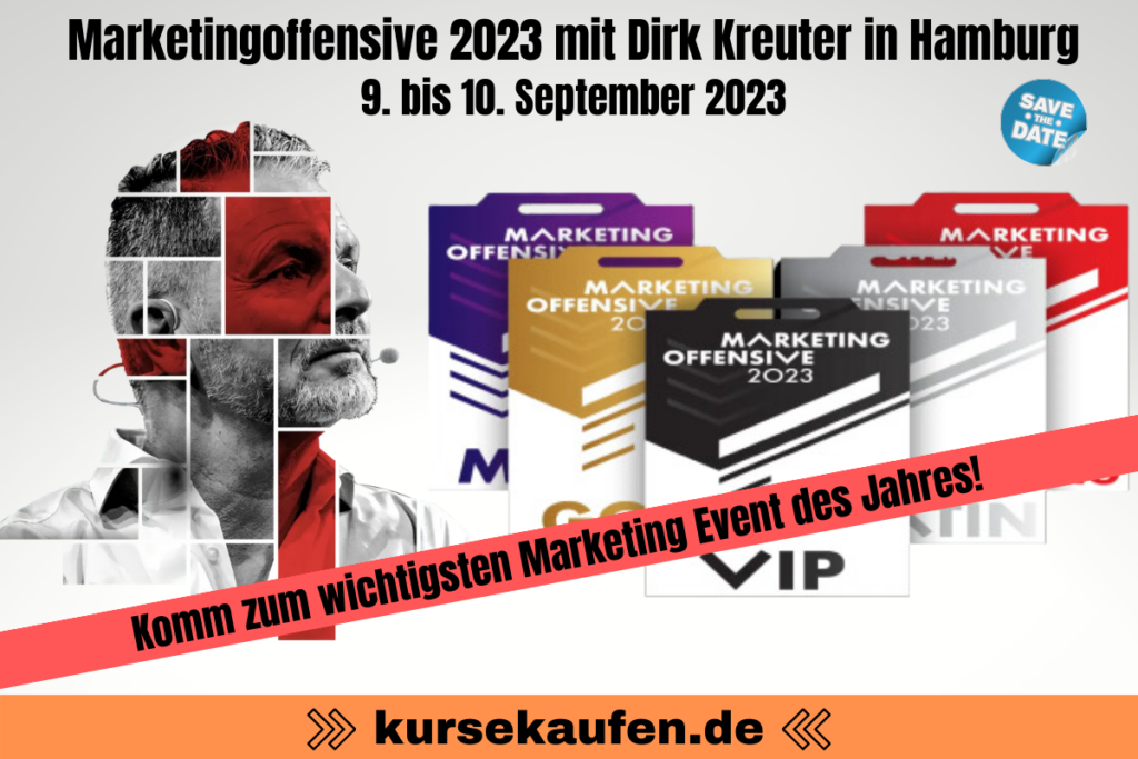 Marketingoffensive 2023 in Hamburg - Dirk Kreuter. Das wichtigste Marketing-Event in 2023