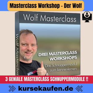 Masterclass Workshop Schnupper Zugang von Der Wolf (Wolfgang Mayr). Erhalte hier Zugang zu drei Masterclass-Workshops zu den Themen Neukundengewinnung mit LinkedIn, Geld verdienen mit Erotikblogs und Anonymität im Internet