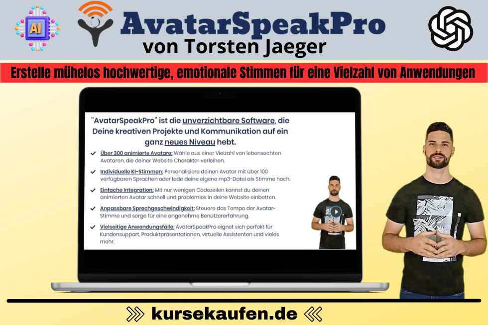 Avatar Speak Pro von Torsten Jaeger Nutze die unübertroffene Stärke von "AvatarSpeakPro", um dein Unternehmen mit professionellen animierten Avataren zu neuen Höhen zu führen!