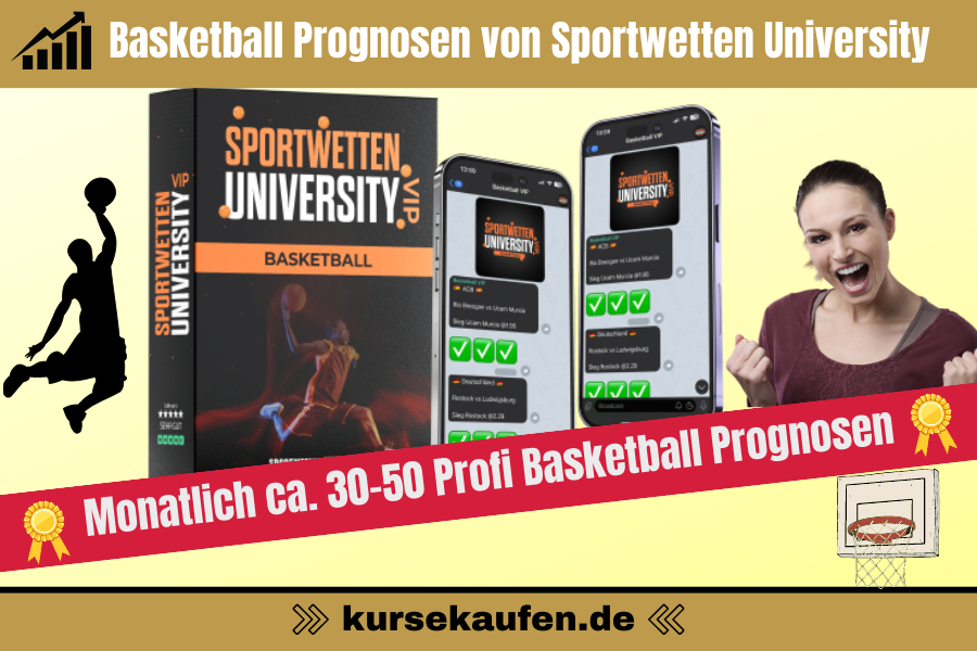 Sportwetten Basketball Prognosen von Sportwetten UniversityMonatlich bekommst du ca. 30-50 Profi Fussball Prognosen mit einem exklusiver Service