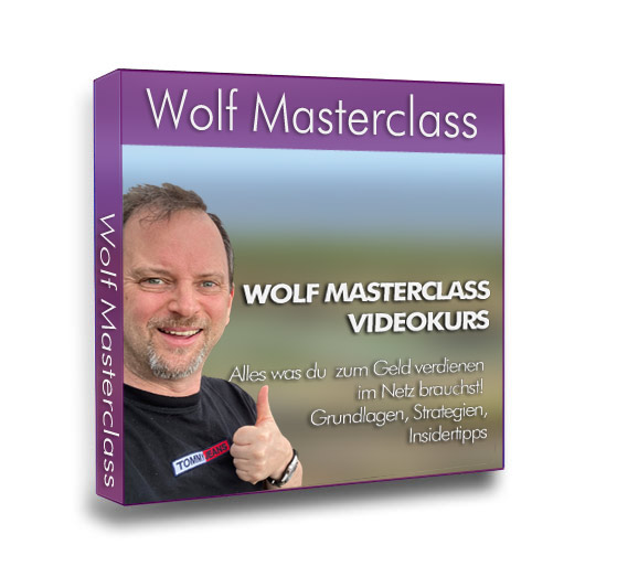 Wolf Masterclass Videokurs von Wolfgang Mayr - Der Wolf. Erhalte in 8 Modulen exklusive Affiliate Strategien mit Mehrwert und werde zum erfolgreichen Affiliate Marketer