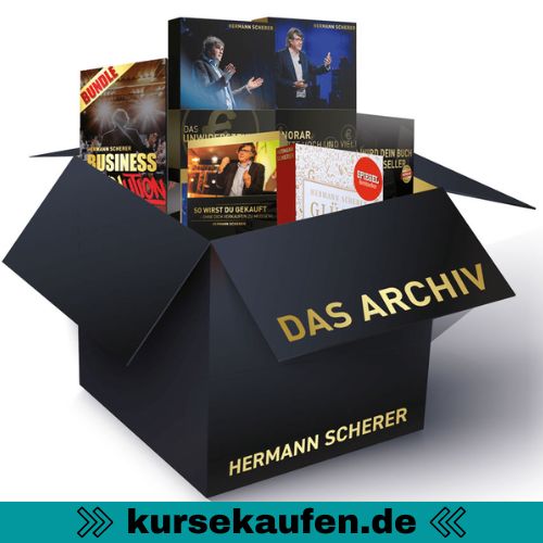 Hermann Scherer Archiv. Bundle mit 14 Online Kursen gefüllt mit wertvollem Content. Werde Sichtbar und positioniere Deine Marke
