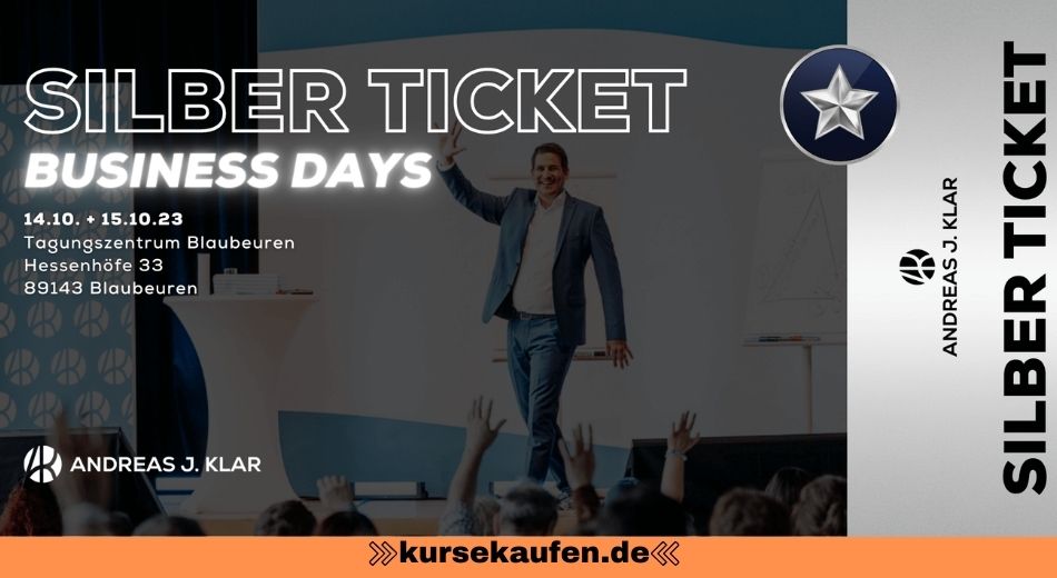 Business Days 2023 Blaubeuren von Andreas Klar. Die Business Days sind das Event für alle Coaches, Trainer, Berater oder Dienstleister