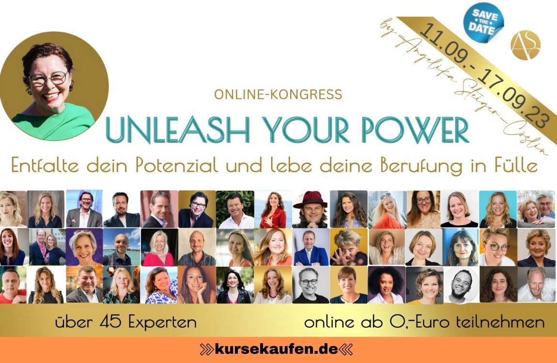 Entfessele dein Potenzial beim "UNLEASH your Power Online Kongress"! Erfahre von Top-Experten Strategien für Erfolg und Fülle. Hol dir dein gratis Ticket jetzt!