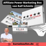 Entdecke die Affiliate Power Marketing Box von Ralf Schmitz Idealer Einstieg für Neueinsteiger im Affiliate-Marketing. Provisionen verdienen ohne hohe Werbeausgaben