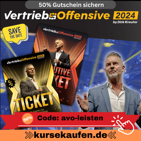 Dirk Kreuter Vertriebsoffensive 2024 Dein Wochenendseminar Ticket