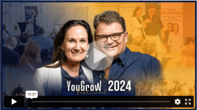 Entdecke beim YouGrow Festival 2024 von Christian Mugrauer und Yvonne Mugrauer Wege zu persönlichem & beruflichem Wachstum. Netzwerke, lerne & wachse!