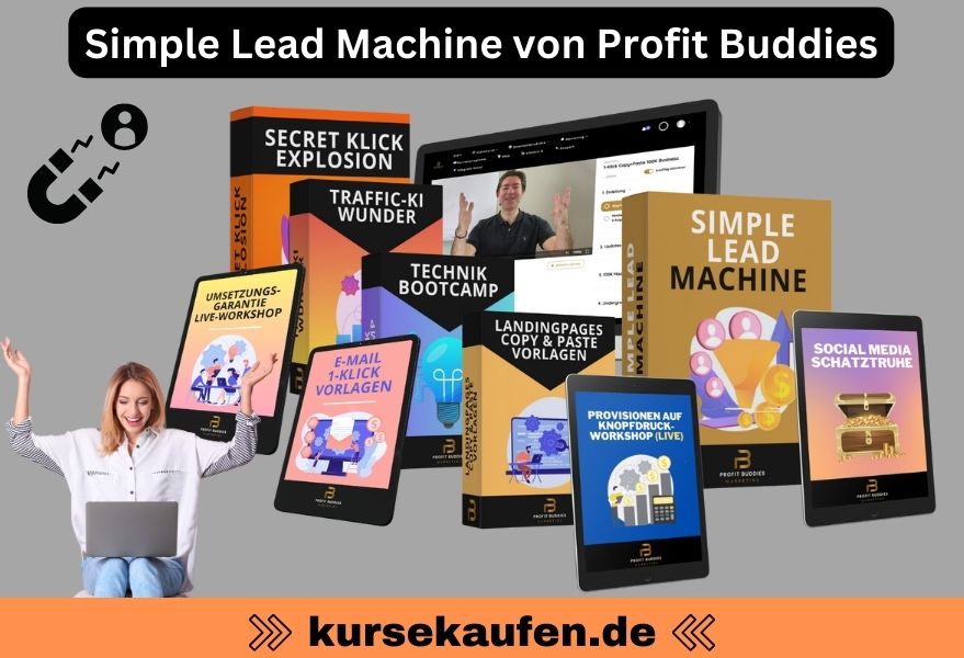 Simple Lead Machine von den Profit Buddies. Deine Affiliate Marketing Produkt um zu skalieren!