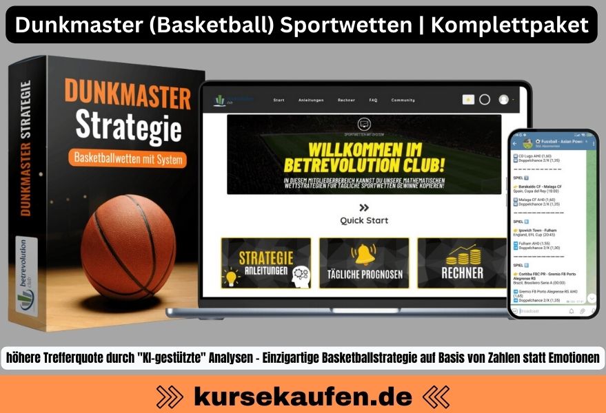 Dunkmaster - Basketball Sportwetten von Betrevolution. Steigere Deine Gewinne mit Dunkmaster Basketball Sportwetten: KI-gestützt, einfach, sicher!