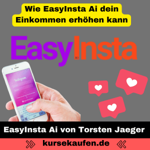 Erstelle in Sekunden kreative Instagram-Inhalte mit EasyInsta Ai von Torsten Jaeger – mehr Reichweite, Engagement und Umsatz. Effizient und einfach zu nutzen!