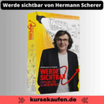 Werde sichtbar von Hermann Scherer. Auf dem Bild ist Hermann Scherer zu sehen, wie er seinen Kurs promotet