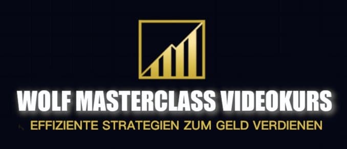 Der Wolf Masterclass Videokurs von Wolfgang Mayr Der Afiliate Marketing Kurs in der Canary Edition. Lerne Affiliate-Marketing richtig. Auf dem Foto ist das Logo vom Videokurs zu sehen