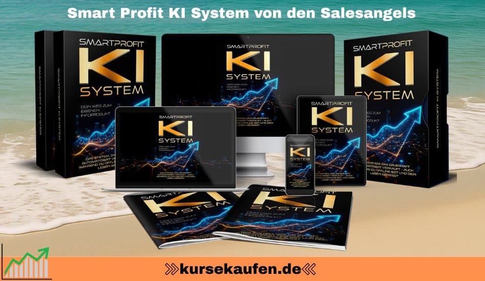 Automatisiere dein Coaching-Business mit dem Smart Profit KI System von den Salesangels – planbare Umsätze, ohne Verkaufsgespräche & Social Media! Auf dem Foto ist das Produkt als Box zu sehen