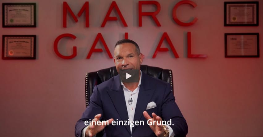 Schneller verkaufen - smarter verkaufen Marc Galal. Zu sehen ist ein Videoausschnitt mit Marc Galal