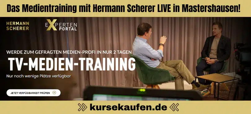 TV-Medien-Training von Hermann Scherer - Für Deine Sichtbarkeit 3 TV-Medien-Training von Hermann Scherer. Jetzt in die Sichtbarkeit kommen!