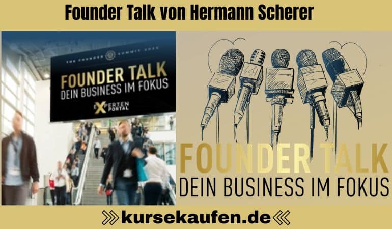 Founder Talk von Hermann Scherer. Zu sehen ist das Programm vom Founder Talk