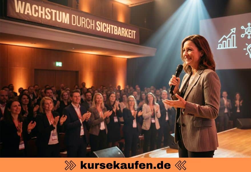 Sichtbarkeit als Motor der Persönlichkeitsentwicklung 13 Sichtbarkeit als Motor der Persönlichkeitsentwicklung Publikum. Eine Frau spricht zum Publikum und zeigt ihre Sichtbarkeit