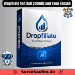 Dropfiliate von Ralf Schmitz und Sven Hansen 24 Dropfiliate von Ralf Schmitz und Sven Hansen, KI Affiliate System für Einsteiger. Die Software als 3D Box wird gezeigt