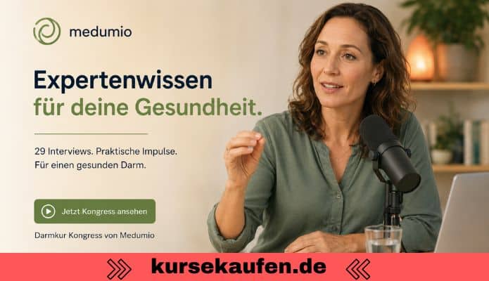 Darmkur Kongress von Medumio 4 Entdecke den Darmkur Kongress von Medumio mit 29 Experteninterviews, Audio Downloads, Bonusmaterial und Wissen für Deine Darmgesundheit.