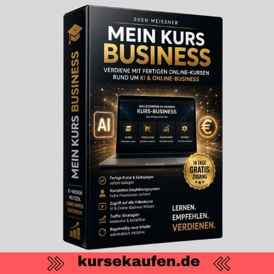 Mein Kurs Business von Sven Meissner 6 Entdecke Mein Kurs Business von Sven Meissner mit KI Kursflatrate, fertigen Salespages und 14 Tagen kostenlosem Zugang.