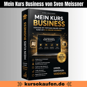 Entdecke Mein Kurs Business von Sven Meissner mit KI Kursflatrate, fertigen Salespages und 14 Tagen kostenlosem Zugang.